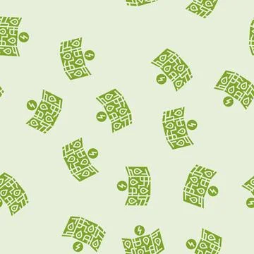 Ev charging map electric glyph seamless pattern イラスト素材
