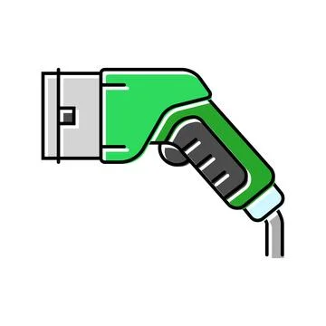 Ev charging plug electric color icon vector illustration Stock Illustration