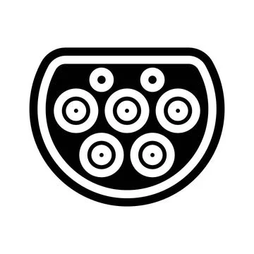 Ev charging plug electric glyph icon vector illustration Stock Illustration