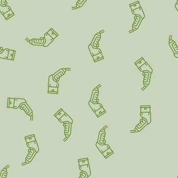 Ev charging plug electric line seamless pattern Stock Illustration