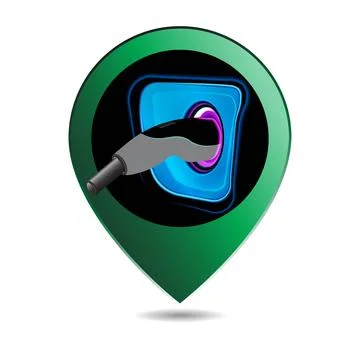 EV charging station map Stock Illustration