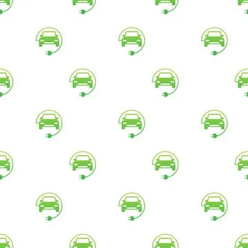 EV charging station pattern. Vector stock illustration. Stock Illustration