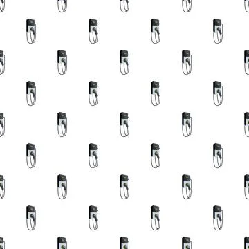 Ev charging stations forming repeating pattern background Stock-Illustration