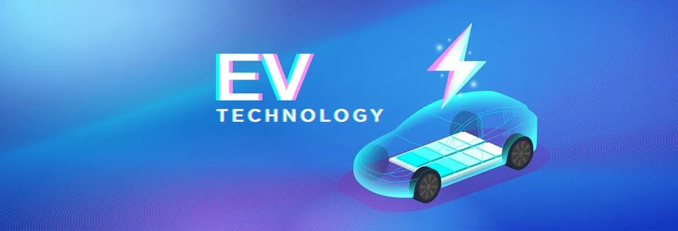 EV Charging Technology for the Future Stock Illustration