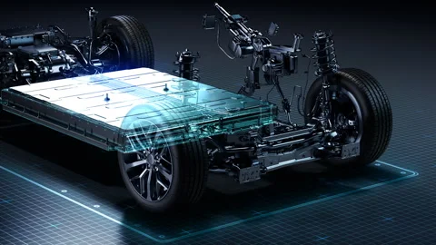 EV Components and Structural Integrity Stock Footage 327912992