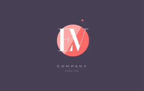 Ev e v  retro vintage rhombus simple black white alphabet letter logo Stock Illustration