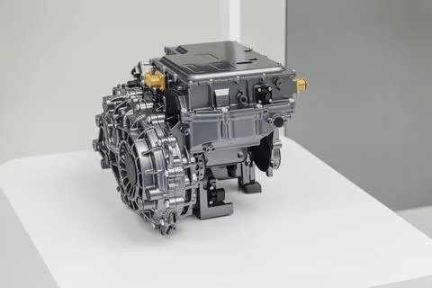 EV engine car motor part modern electric vehicle technology high performanc.. Stock Photos