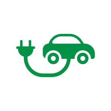 EV icon logo design template isolated illustration Stock Illustration