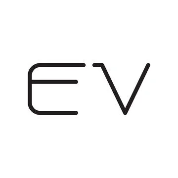Ev initial letter vector logo icon Stock Illustration