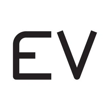 Ev initial letter vector logo icon Stock Illustration