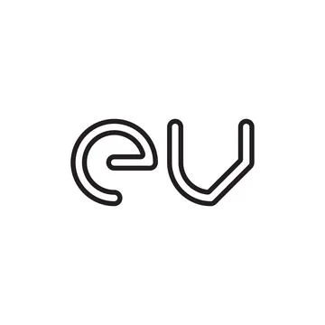 Ev initial letter vector logo icon Stock Illustration