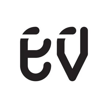 Ev initial letter vector logo icon Stock Illustration