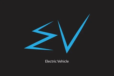 EV Logo electric Stock Illustration