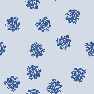 Ev maintenance electric glyph seamless pattern Stock Illustration