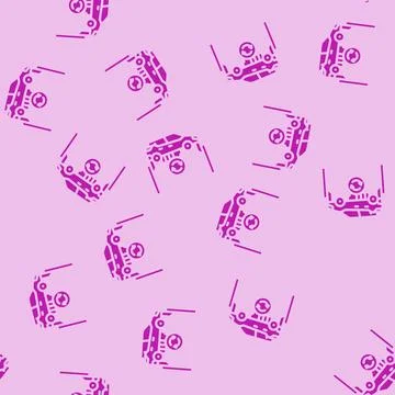 Ev maintenance electric glyph vector seamless pattern Stockillustratie