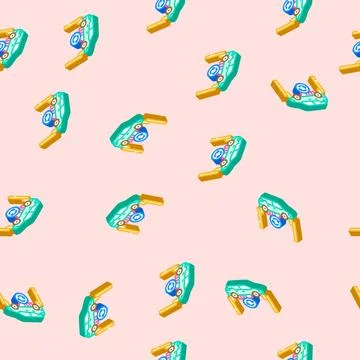 Ev maintenance electric isometric icon seamless pattern Stockillustratie