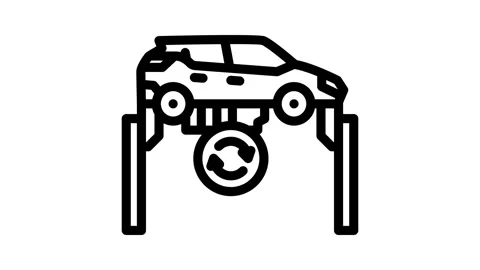 Ev maintenance electric line icon animation Stock Footage 326760526