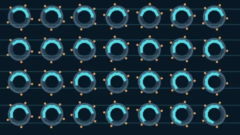 EV Motor Stator Oil Cooling Seamless Technical Loop Stock Footage 344937364