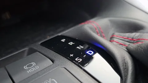 EV or Car Shifting from Park to Drive Stock Footage 276910849