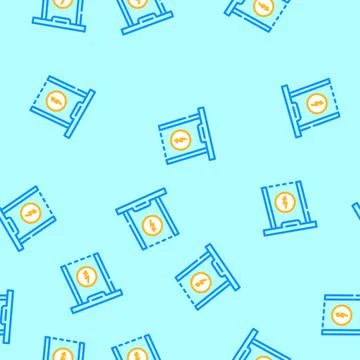 Ev parking electric vector seamless pattern Stock Illustration