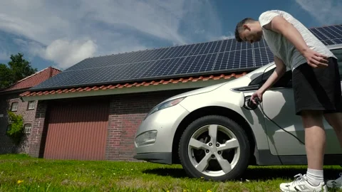 EV solar panels Stock Footage 280255838