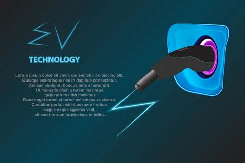 EV Technology banner Stock Illustration