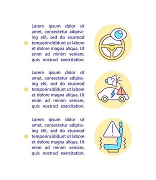 EV test drive concept line icons with text. Stock Illustration