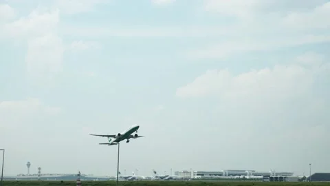 EVA Air Take Off Stock Footage 203839882