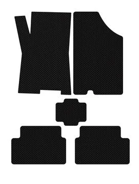 Eva black car mats vector Stock Illustration