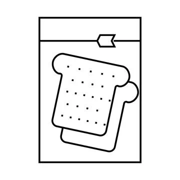 Evacuated food line icon vector illustration flat Stock Illustration