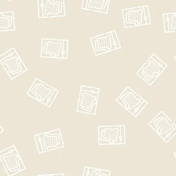 Evacuated food line vector seamless pattern flat 스톡 일러스트