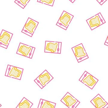 Evacuated food vector seamless pattern flat 스톡 일러스트