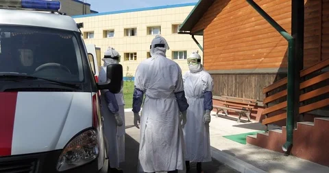 Evacuation and disinfection. Stock Footage 79199849