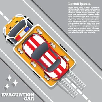Evacuation car. Stock Illustration