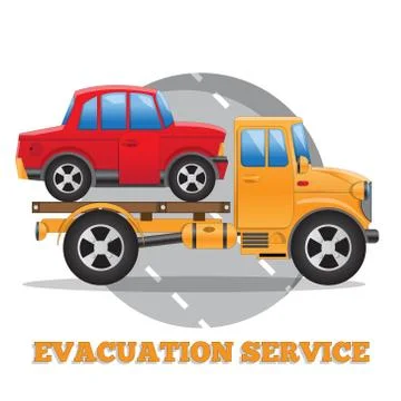 Evacuation car. Stock Illustration