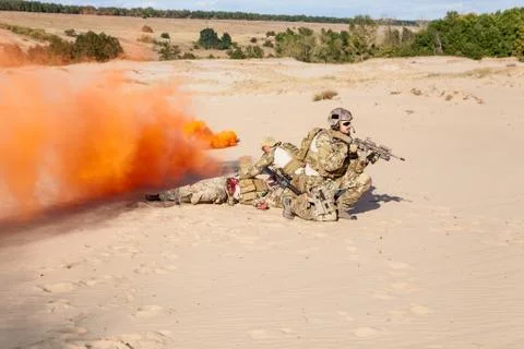 Evacuation in the desert Stock Photos