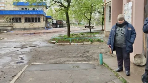 Evacuation of Elderly in Ugledar, Donetsk Region, April 2022 Stock Footage 317219651