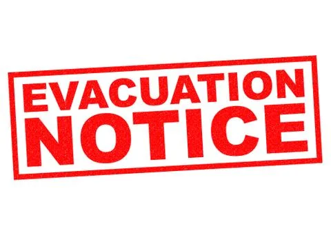 EVACUATION NOTICE Stock Illustration