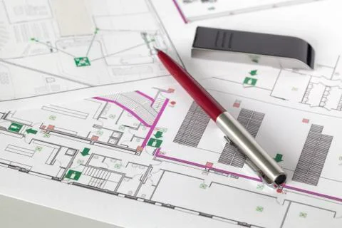 Evacuation plan Stock Photos