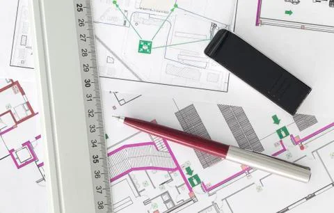 Evacuation plan Stock Photos