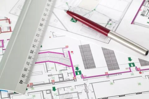 Evacuation plan Stock Photos