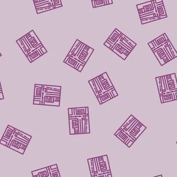 Evacuation route disaster line vector seamless pattern Stock Illustration