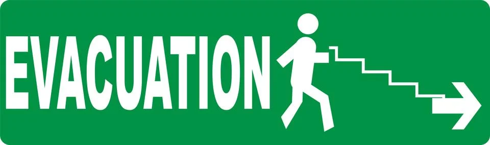 Evacuation sign Stock Illustration