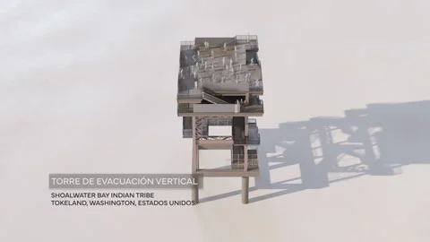 Evacuation Tower 3D Stock Footage 263165243
