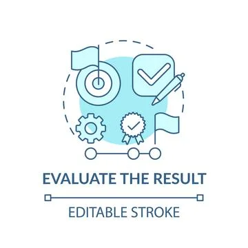 Evaluate the result blue concept icon イラスト素材