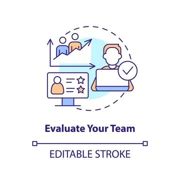 Evaluate your team concept icon Stock Illustration