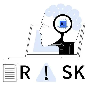 Evaluating AI Risks with Human Interaction and Data Analysis in Technological 스톡 일러스트