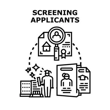 Evaluating applicant qualifications for job or tenancy Stock Illustration