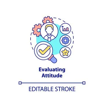 Evaluating attitude concept icon Stock Illustration