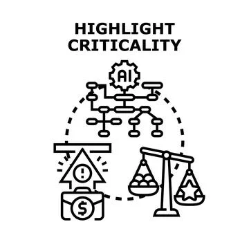 Evaluating business criticality with artificial intelligence system Stock Illustration